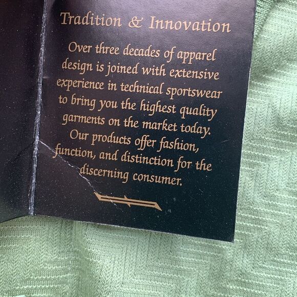 Take 50% OFF- Descente Men's Green Golf Polo Shirt, Size-L - Picture 10 of 12